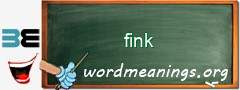 WordMeaning blackboard for fink